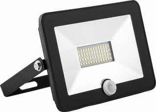 Прожектор светодиодный SFL80-20 с встроенным датчиком 2835SMD 20W 6400K AC220V/50Hz IP65, черный в компактном корпусе | 29522 | SAFFIT