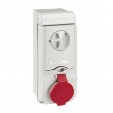 НАСТЕННАЯ РОЗЕТКА UNIKA С ДЕРЖ ПРЕДОХР 16A 2P-E 380-415 IP44 | 83134 | Schneider Electric