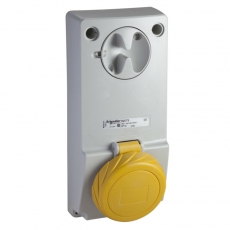 ПАНЕЛЬНАЯ РОЗЕТКА UNIKA Б/ЗАЩ 32A 3PNE 100-130 IP65 | 82091 | Schneider Electric