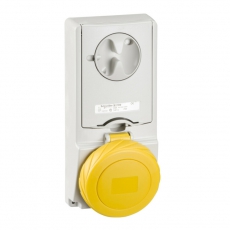 ПАНЕЛЬНАЯ РОЗЕТКА UNIKA С ДЕРЖ ПРЕДОХР 32A 2P-E 100-130 IP65 | 82189 | Schneider Electric