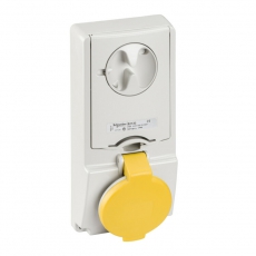 ПАНЕЛЬНАЯ РОЗЕТКА UNIKA С ДЕРЖ ПРЕДОХР 16A 2P-E 100-130 IP44 | 82128 | Schneider Electric