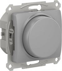GLOSSA СВЕТОРЕГУЛЯТОР (диммер) повор-нажим, LED, RC, 315Вт, мех., АЛЮМИНИЙ | GSL000330 | Schneider Electric