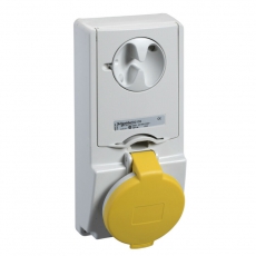 ПАНЕЛЬНАЯ РОЗЕТКА UNIKA С ДЕРЖ ПРЕДОХР 32A 3P-E 100-130 IP44 | 82140 | Schneider Electric