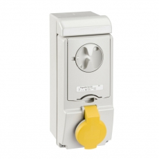 НАСТЕННАЯ РОЗЕТКА UNIKA С ДЕРЖ ПРЕДОХР 16A 3P-E 100-130 IP44 | 83129 | Schneider Electric