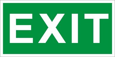 Пиктограмма (Пластина) Exit (240*125) в комплекте 2 штуки для MIZAR SP | 2502000060 | Световые Технологии