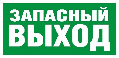 Пиктограмма (Наклейка) Запасный Выход (130х260) для URAN/ANTARES | 2502000250 | Световые Технологии