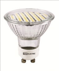 Лампа светодиодная LED 3Вт GU10 220В 3000К PAR16 SMD отражатель (рефлектор) | SQ0340-0026 | TDM