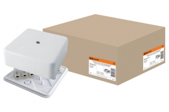 Коробка распределительная КР 100х100х44 о/п с клем. колодкой белая IP40 | SQ1401-0210 | TDM