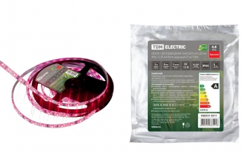 Лента светодиодная SMD2835-60 LED/м-IP65-12 В-4,8 Вт/м-красный (5 м) | SQ0331-0311 | TDM