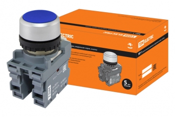 Кнопка MP1-20L в сборе d22мм 1з+1р синяя | SQ0747-0004 | TDM