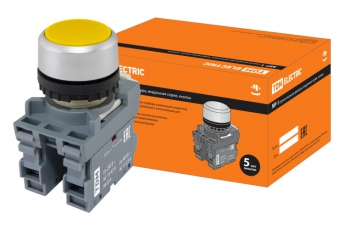 Кнопка MP1-20Y в сборе d22мм 1з+1р желтая | SQ0747-0003 | TDM