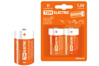 Элемент питания LR20 D Alkaline 1,5V BP-2 | SQ1702-0012 | TDM
