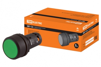 Кнопка SB7-CA35 d22мм 1з+1р зеленая | SQ0746-0011 | TDM