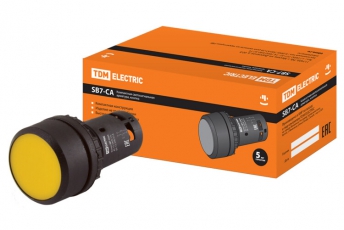 Кнопка SB7-CA55 d22мм 1з+1р желтая | SQ0746-0013 | TDM