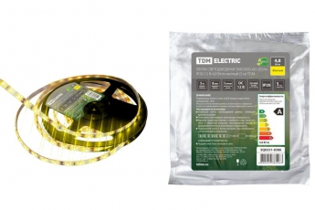 Лента светодиодная SMD2835-60 LED/м-IP20-12 В-4,8 Вт/м-желтый (5 м) | SQ0331-0306 | TDM
