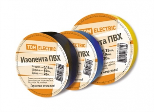 Изолента ПВХ 0,15х19мм Красная 20м  | SQ0526-0003 | TDM