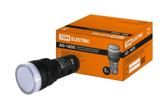 Лампа AD-16DS(LED)матрица d16мм белый 36В AC/DC  | SQ0702-0060 | TDM