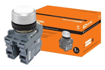 Кнопка MP1-20W в сборе d22мм 1з+1р белая | SQ0747-0005 | TDM