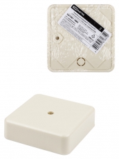 Коробка распределительная КР 75х75х20 о/п, сл. кость, IP40, инд. штрихкод | SQ1401-1803 | TDM