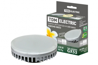 Лампа светодиодная LED 7Вт GX53 220В 3000К GX53 таблетка (плоский цилиндр) | SQ0340-0053 | TDM