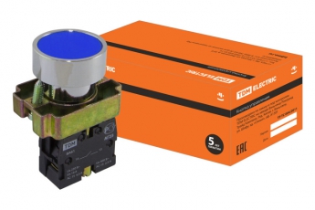 Кнопка BА61 без подсветки синий 1з  | SQ0704-0041 | TDM