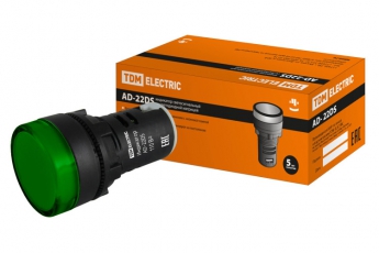 Лампа AD-22DS(LED)матрица d22мм зеленый 110В AC/DC  | SQ0702-0031 | TDM
