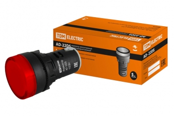 Лампа AD-22DS(LED)матрица d22мм красный 110В AC/DC  | SQ0702-0029 | TDM