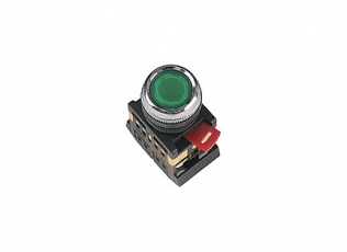 Кнопка ABLFS-22 белый d22мм неон/230В 1з+1р  | SQ0704-0012 | TDM
