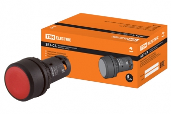Кнопка SB7-CA45 d22мм 1з+1р красная | SQ0746-0012 | TDM
