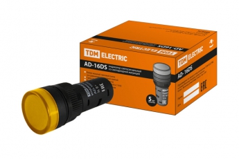 Лампа AD-16DS(LED)матрица d16мм желтый 36В AC/DC  | SQ0702-0062 | TDM