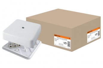 Коробка распределительная КР 75х75х20 о/п с клем. колодкой белая IP40 | SQ1401-0204 | TDM