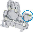 Клемма ZS6-D2-PE винтовая 6мм.кв., двухуровневая, земля | 1SNK506212R0000 | TE