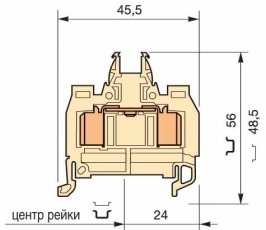 Клемма D1,5/6.ADO.NF ADO 1.5мм.кв. беж. | 1SNA399730R1700 | TE