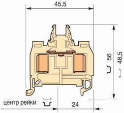 Клемма D2,5/8.ADO.NF ADO 2.5мм.кв. | 1SNA399736R0100 | TE