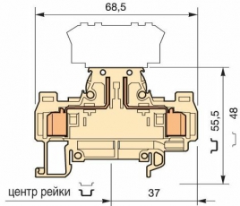 Клемма D2,5/8.S.ADO.NF ADO 2.5мм.кв. | 1SNA399752R1100 | TE