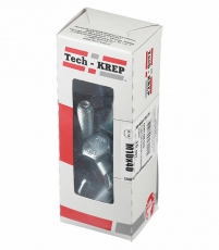 Болт DIN933 с шестигранной головкой оцинк. М10х40 (15 шт) - коробка с ок. Tech-K ( 0,476 кг) | 105216 | Tech-KREP