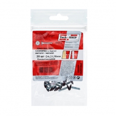 Саморез ШСММ св. 4,2х16 т.кр. KP RAL 3005 (20 шт) - пакет ( 0,036 кг) | 125492 | Tech-KREP