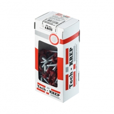 Саморез КР св. 4,8х35 RAL-3011 (тёмно-красный) (60 шт) - коробка ( 0,369 кг) | 112032 | Tech-KREP