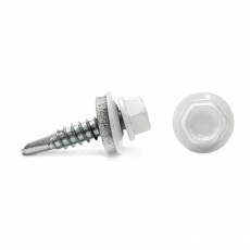 Саморез КР св. 4,8х28 RAL-9003 (ярко-белый) (300 шт) - ведро ( 1,623 кг) | 127872 | Tech-KREP
