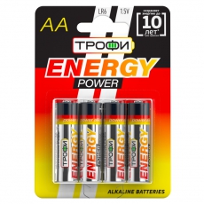 Батарейка щелочная (алкалиновая) LR6-4BL (40/640/20480) (AA) | C0034657 | ТРОФИ