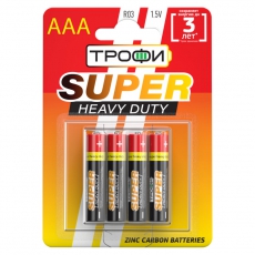 Батарейка солевая (ЭП) R03-4BL (40/960/46080) (AAA) | C0033712 | ТРОФИ