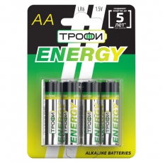 Батарейка щелочная (алкалиновая) LR6-4BL ECO (40/720/17280) (AA) | Б0017046 | ТРОФИ