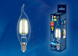 Лампа светодиодная LED-CW35-6W/WW/E14/CL PLS02WH LED. 
