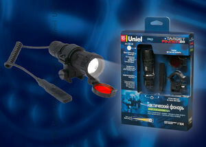 Фонарь-Offroad Premium Тактический «Choosing the tactics 185» P-GL013-BB Black алюм, XP-E CREE LED 1 X CR123A в/к, черн | 06597 | Uniel