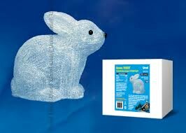 Фигура светодиодная «Кролик» ULD-M2724-032/STA WHITE IP20 RABBIT , 32 диода, 27*14*24 см, белый, IP20. | 09561 | Uniel