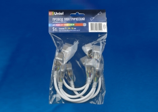 Коннектор для LED ленты 220В 5050, 4 контакта, прозрачный, UCX-SK4/B67-RGB CLEAR 005 POLYBAG 5 шт/упак | 10832 | Uniel