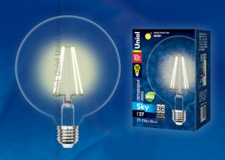 Лампа светодиодная LED-G125-10W/WW/E27/CL PLS02WH LED. 