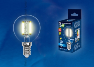 Лампа светодиодная LED-G45-6W/WW/E14/CL PLS02WH LED. 