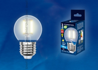 Лампа светодиодная LED-G45-6W/WW/E27/FR PLS02WH LED. 