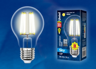 Лампа светодиодная LED-A60-10W/WW/E27/CL PLS02WH LED. 